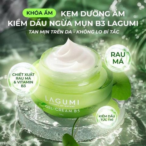 Combo Kem dưỡng cấp ẩm kiểm dầu ngừa mụn sáng da  và kem chống nắng vật lý