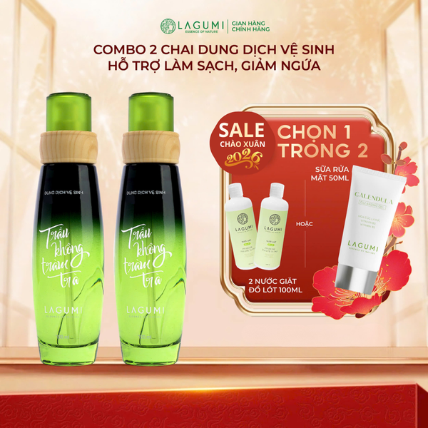 Lagumi Gel Rửa Phụ Khoa, Dung Dịch Vệ Sinh Nữ Trầu Không Tràm Trà Hỗ Trợ Giảm Hôi - Ngứa - Khí Hư 100ml