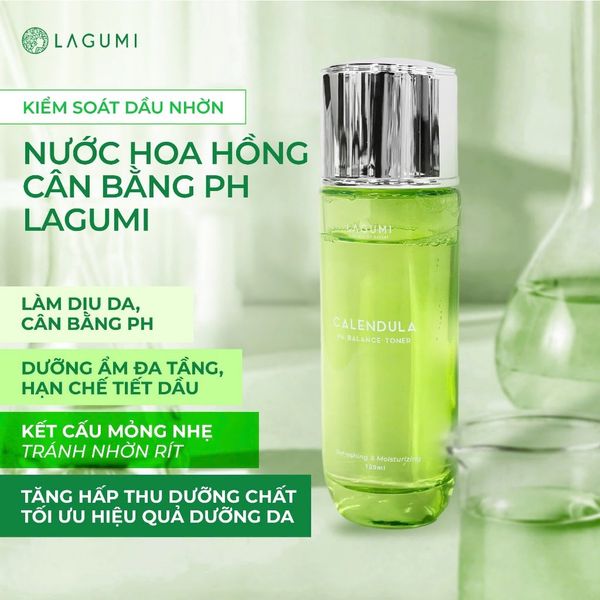 Nước hoa hồng làm dịu và cân bằng pH Lagumi Calendula pH Balance Toner 120ml