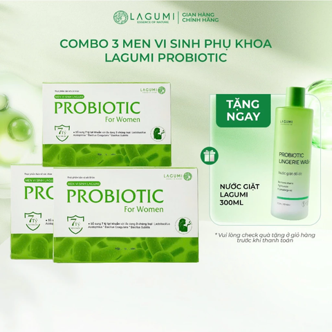 Combo 3 Hộp Men Vi Sinh LAGUMI Bổ sung lợi khuẩn - An Toàn Cho Bầu