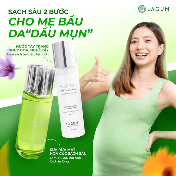 Combo Tẩy trang Lagumi 150ml và Sữa rửa mặt Lagumi 100ml