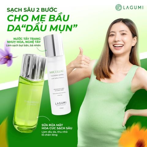 Combo Tẩy trang Lagumi 150ml và Sữa rửa mặt Lagumi 100ml