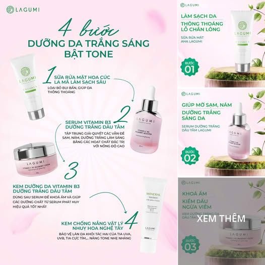 Bộ Kem Dưỡng & Serum Làm Trắng Mờ Thâm Nám Dâu Tằm B3 - Trắng Sáng -An Toàn- Hiệu Quả