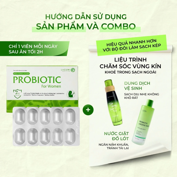 Men Vi Sinh Phụ Khoa Lagumi PROBIOTIC Bổ Sung Lợi Khuẩn