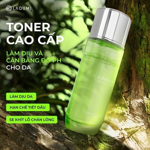 Nước hoa hồng làm dịu và cân bằng pH Lagumi Calendula pH Balance Toner 120ml