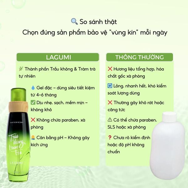Dung Dịch Vệ Sinh Trầu Không, Tràm Trà Lagumi 100ml