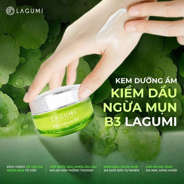 Bộ Kem dưỡng ẩm & làm sáng LAGUMI 3 món gồm Sữa rửa mặt + Kem dưỡng+Serum An toàn cho cả mẹ bầu & sau sinh