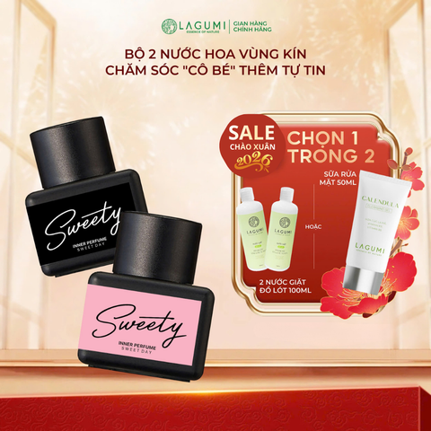 Combo 2 Nước hoa vùng kín Lagumi Sweety (hương ban đêm)