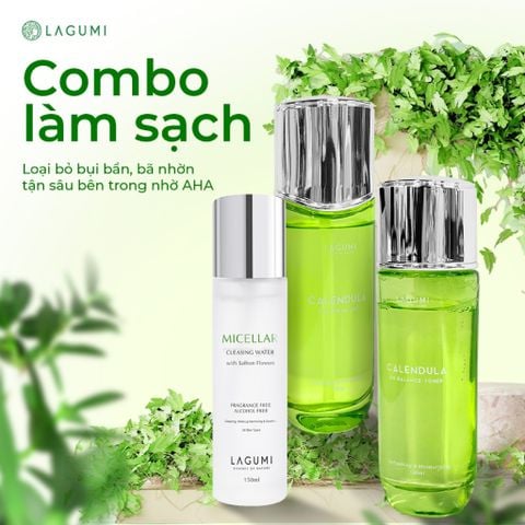 Combo làm sạch loại bỏ bụi bẩn bã nhờ tận sâu bên trong nhờ AHA :