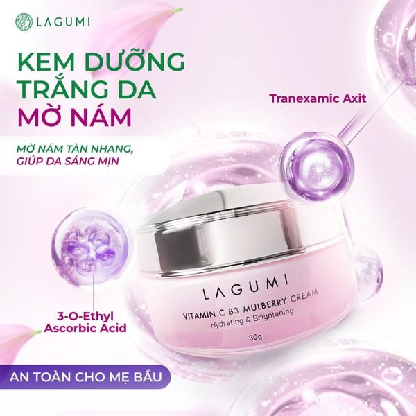 Bộ Kem Dưỡng & Serum Làm Trắng Mờ Thâm Nám Dâu Tằm B3 - Trắng Sáng -An Toàn- Hiệu Quả