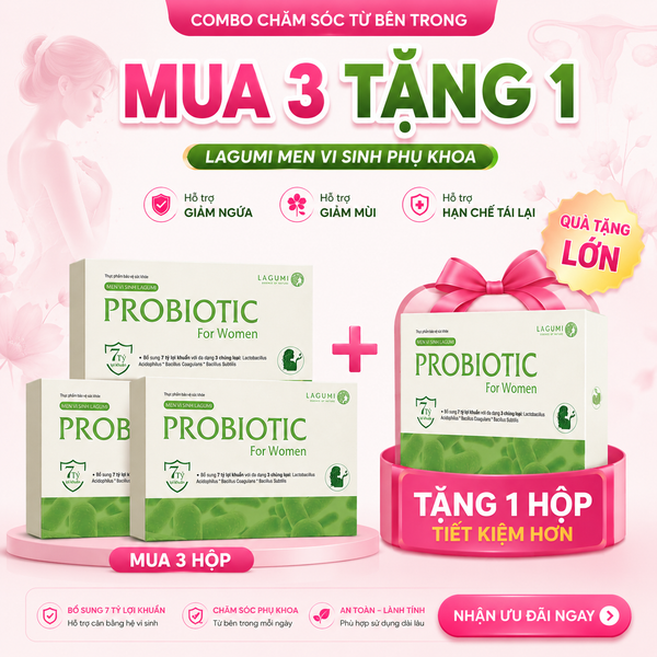 Viên Uống Men Vi Sinh LAGUMI Probiotic - Hỗ Trợ Cải Thiện Mùi Hôi, Duy Trì pH Tự Nhiên