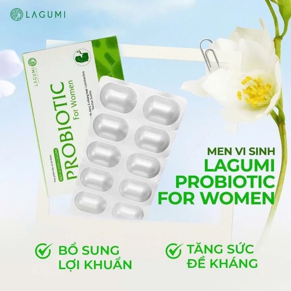 Bộ Dung Dịch Vệ Sinh Nữ Và Men Vi Sinh Phụ Khoa Lagumi Giúp Giảm Vi.êm Nấm Ngứa
