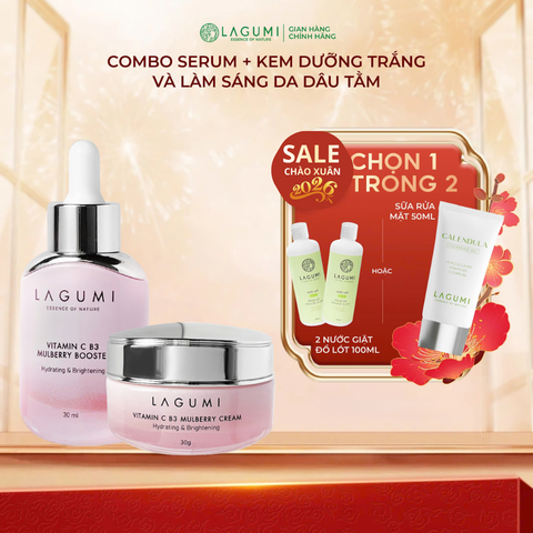 Bộ Kem Dưỡng & Serum Làm Trắng Mờ Thâm Nám Dâu Tằm B3 - Trắng Sáng -An Toàn- Hiệu Quả