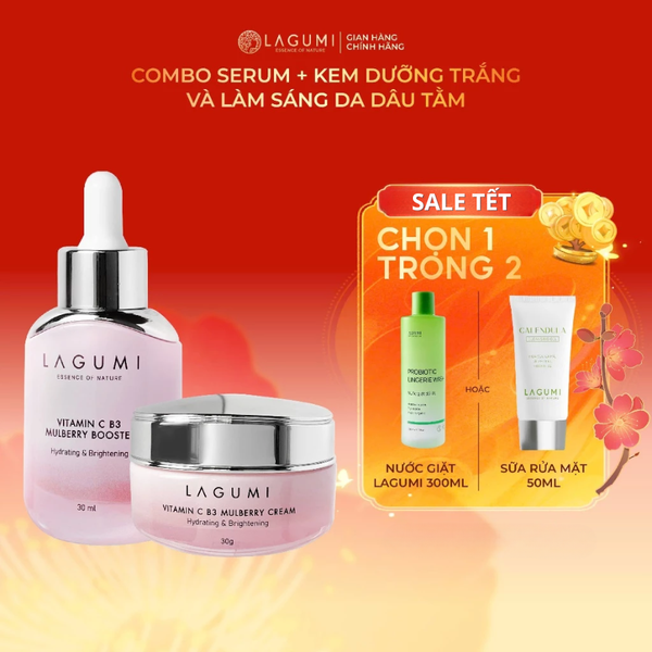 Serum Làm Trắng Da Mặt Lagumi Dâu Tằm B3 Giúp Mờ Thâm Giảm Nám