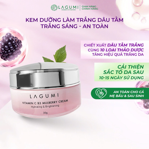Kem Làm Trắng Da Mặt Lagumi Dâu Tằm B3 Giúp Mờ Thâm Giảm Nám