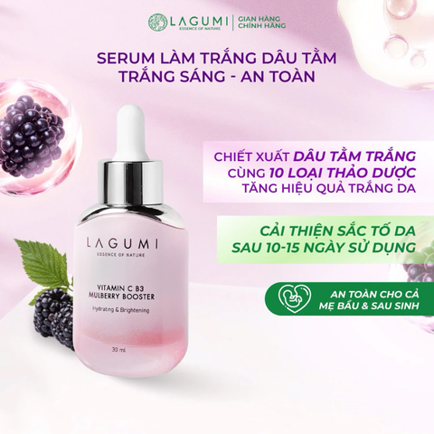 Serum Làm Trắng Da Mặt Lagumi Dâu Tằm B3 Giúp Mờ Thâm Giảm Nám