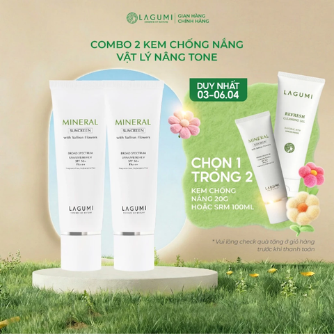 Kem chống nắng vật lý nâng tone Lagumi chiết xuất nhụy hoa nghệ tây 50gr