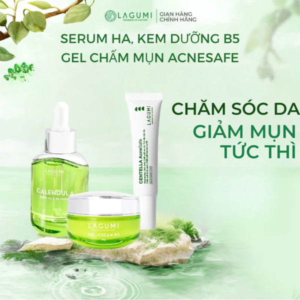 COMBO NGỪA MỤN SÁNG DA ( 1 Kem dưỡng  + 1 Serum + 1 Gel chấm mụn )