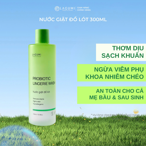Nước Giặt Đồ Lót Sinh Học Lagumi Loại Bỏ Sạch Vết Ố, Vi Khuẩn, Dịu Nhẹ Lành Tính An Toàn Cho Da