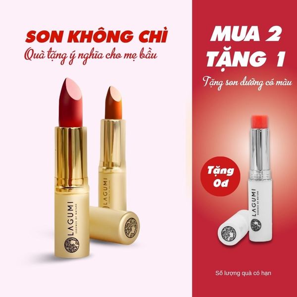 [MUA 2 TẶNG 1] Combo 2 Son không chì an toàn, lành tính cho mẹ bầu