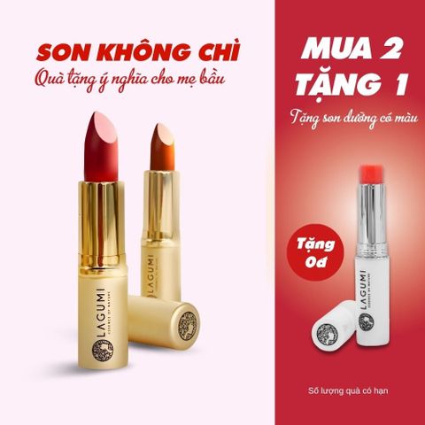 [MUA 2 TẶNG 1] Combo 2 Son không chì an toàn, lành tính cho mẹ bầu