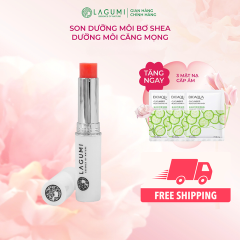 Son Dưỡng Có Màu Lagumi Shea Butter Cấp Ẩm, Làm Mềm, Giảm Thâm Môi An Toàn 2,3g