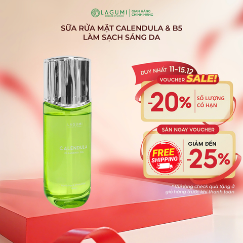 Sữa rửa mặt AHA LAGUMI sạch sâu, giảm viêm, ngừa mụn chiết xuất artiso, tràm trà an toàn lành tính 100ml