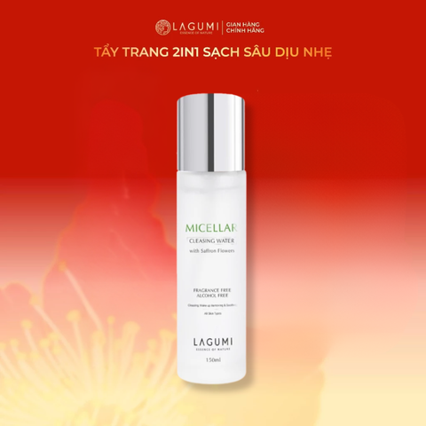 Nước tẩy trang nhụy hoa nghệ tây Lagumi Micellar Cleansing Water 150ml