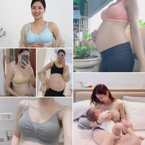 Áo lót Mer của Lynafa không gọng chống chảy xệ dành cho mẹ bầu và cho con bú (Màu ngẫu nhiên )