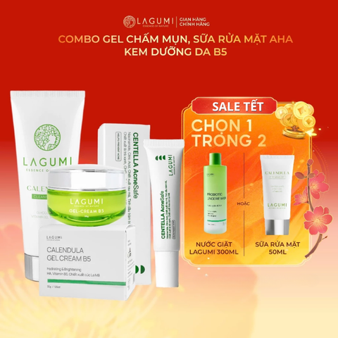 COMBO NGỪA MỤN SÁNG DA ( 1 Kem dưỡng  + 1 Serum + 1 Gel chấm mụn )