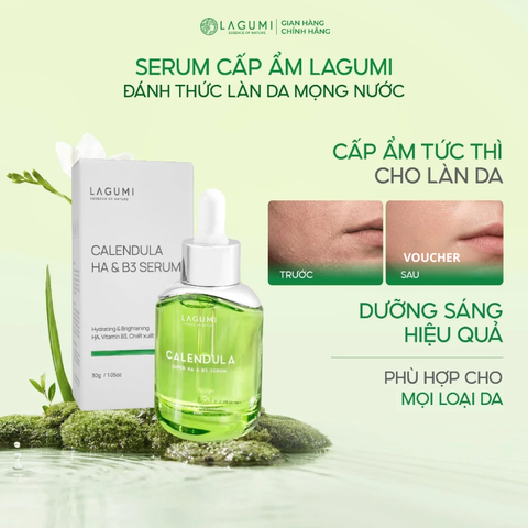 Serum siêu cấp ẩm và phục hồi da Lagumi Calendula Super HA & B5 30ml