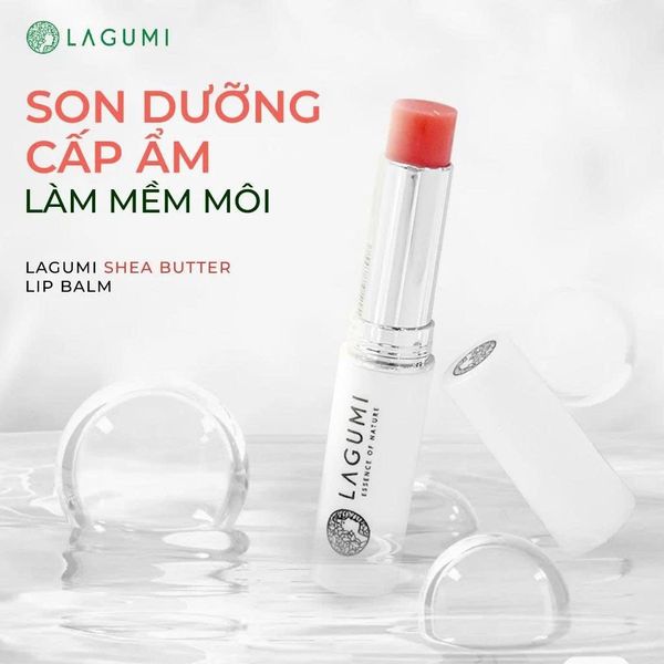 Son Dưỡng Có Màu Lagumi Shea Butter Cấp Ẩm, Làm Mềm, Giảm Thâm Môi An Toàn 2,3g