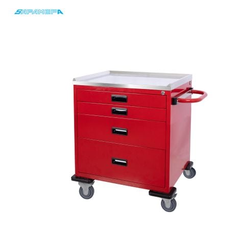 Xe đẩy y tế phòng cấp cứu (không có thanh trượt) SAPAMEFA