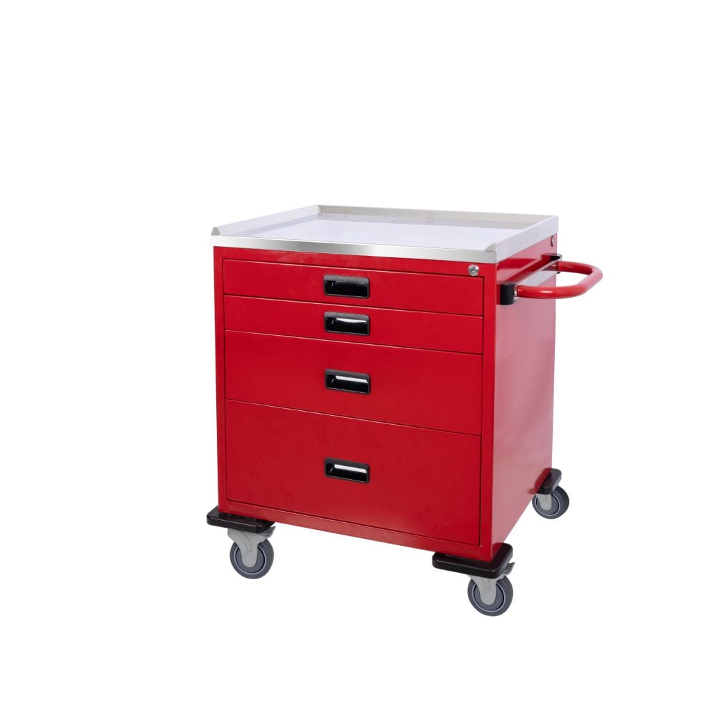 Xe đẩy y tế phòng cấp cứu (có ngăn trượt) SAPAMEFA – hình ảnh 2