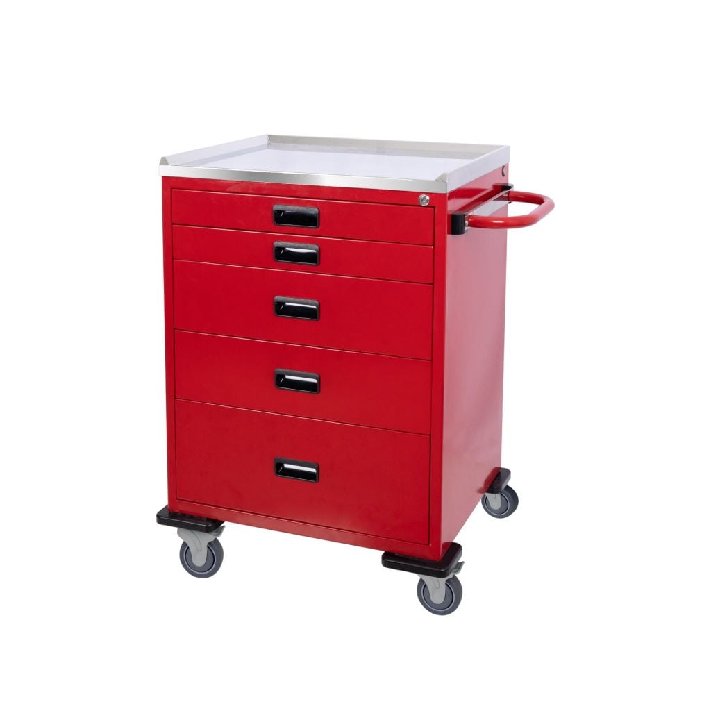 Xe đẩy y tế phòng cấp cứu (có ngăn trượt) SAPAMEFA