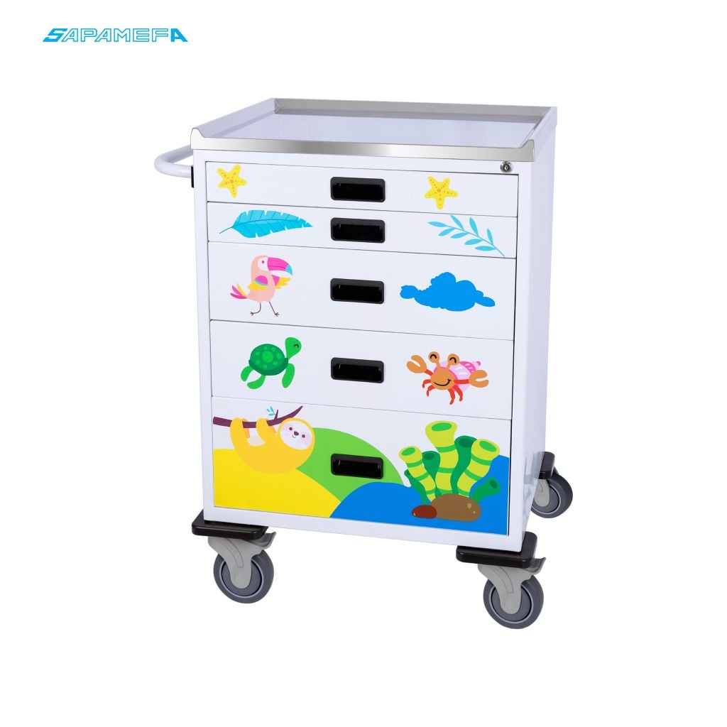 Xe đẩy y tế phòng bệnh nhi SAPAMEFA – hình ảnh 3