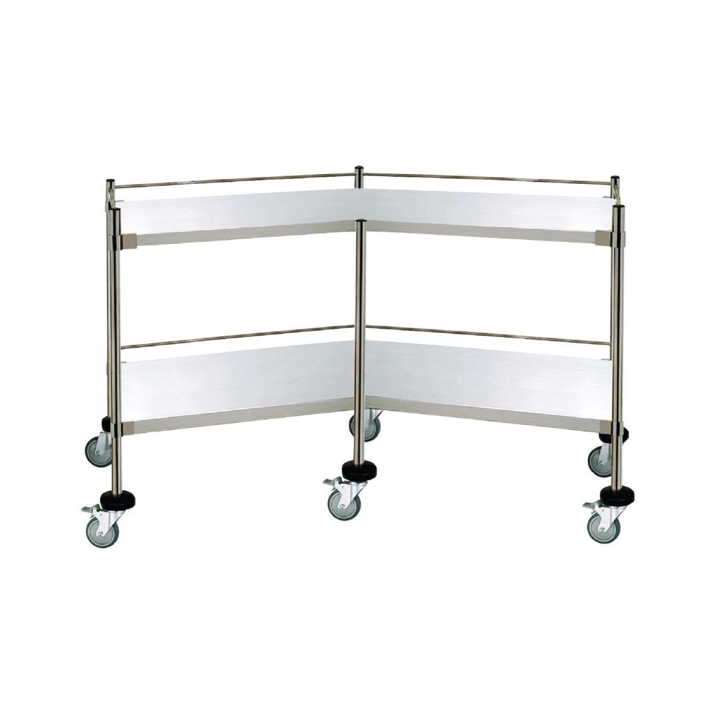 Xe đẩy dụng cụ 2 tầng, lan can 3 cạnh SAPAMEFA