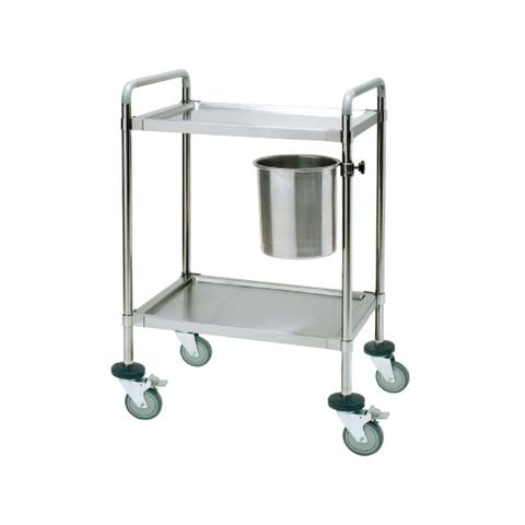 Xe đẩy dụng cụ 2 tầng có tay cầm SAPAMEFA