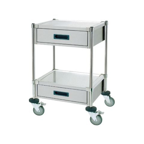 Xe đẩy dụng cụ 2 tầng, 2 hộc tủ SAPAMEFA