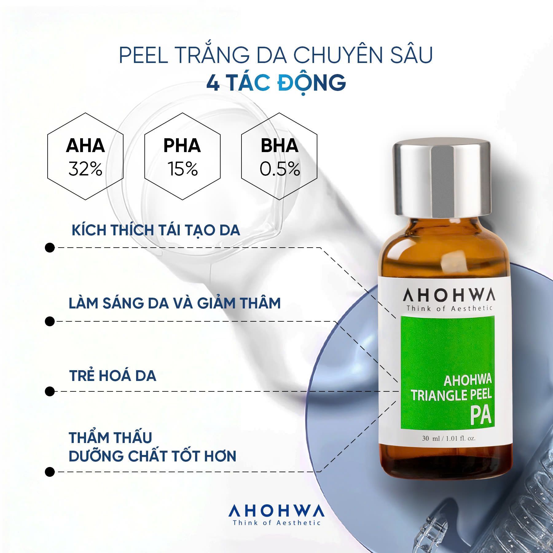 Peel Da Khô, Lão Hóa Ahohwa Triangle Peel PA (30ml) 