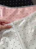  Chân Váy Lụa Chấm Bi Midi 