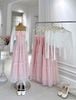  Đầm Hai Dây Ren Pink Muse 