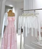  Đầm Hai Dây Ren Pink Muse 
