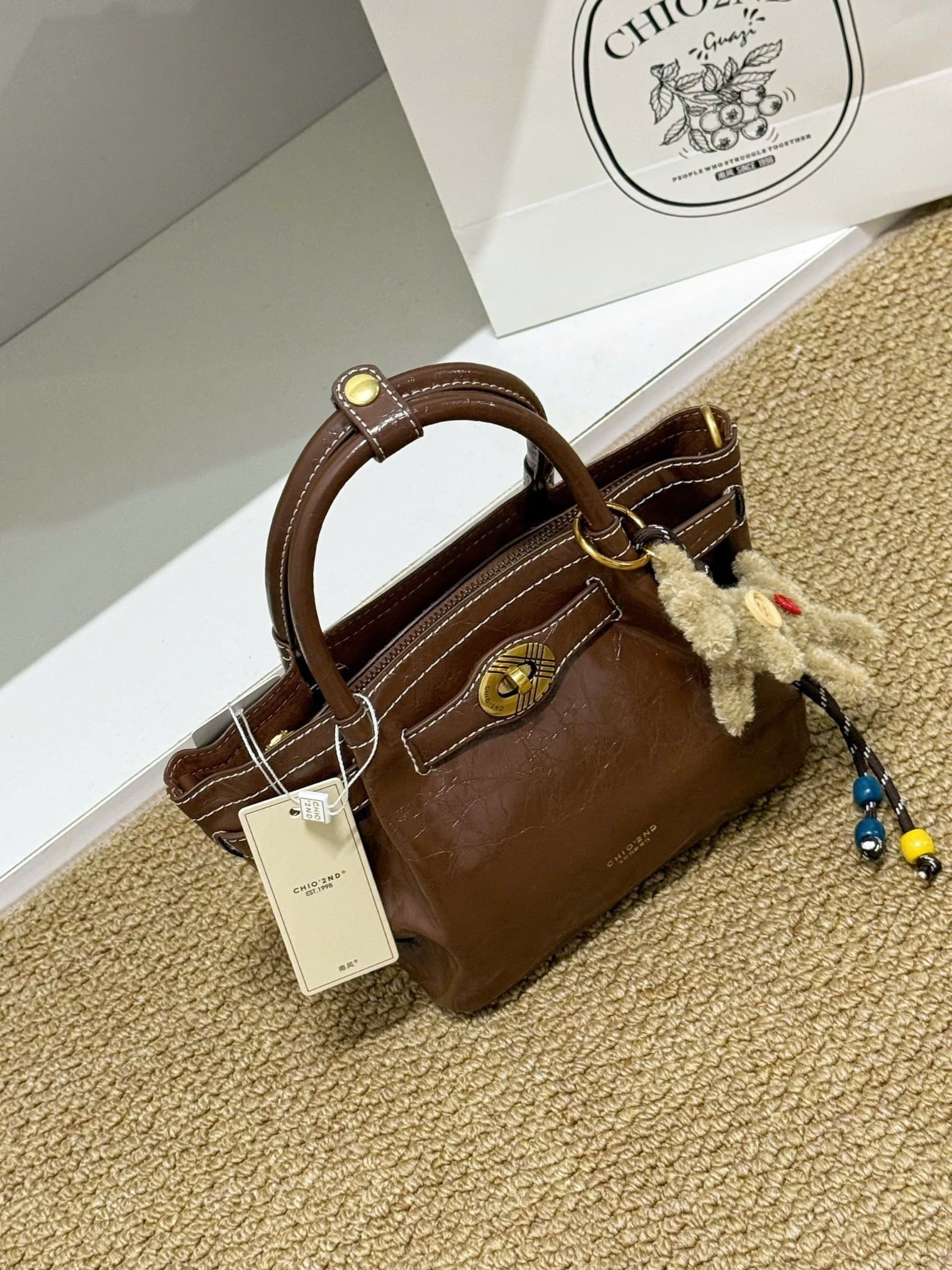  Túi Xách Nữ Dáng Tote Mini Da Mềm Phong Cách Vintage 