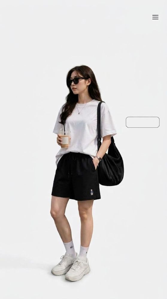 Quần short nữ thêu hình gấu cạp chun năng động, dễ thương 