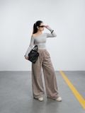  Quần culottes nhung tăm nữ dáng rộng phong cách Hàn Quốc 