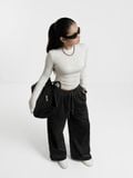  Quần culottes nhung tăm nữ dáng rộng phong cách Hàn Quốc 
