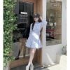  Đầm sơ mi polo kẻ sọc kèm đai thắt eo 