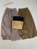  Quần culottes nhung tăm nữ dáng rộng phong cách Hàn Quốc 