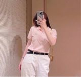  Áo Polo Nữ Basic Hồng Pastel 